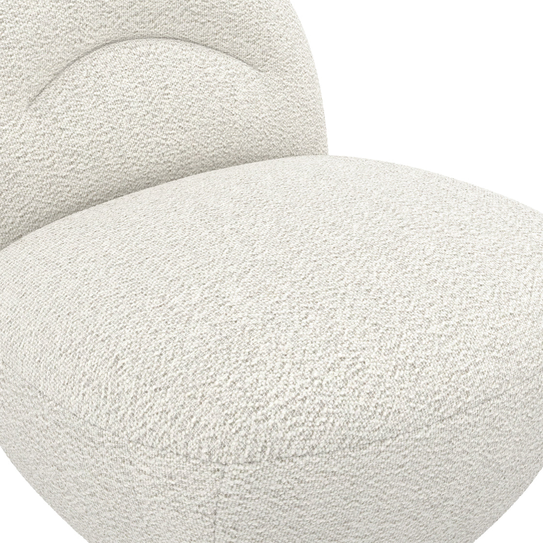 Langham Ivory Boucle & Gold Swivel Accent Chair